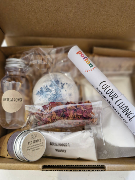 inside of the colour change potion kit box