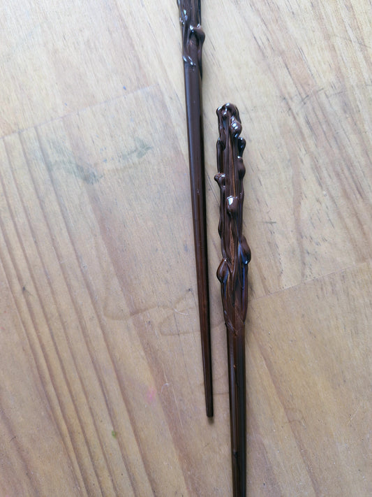 brown handmade magical wand
