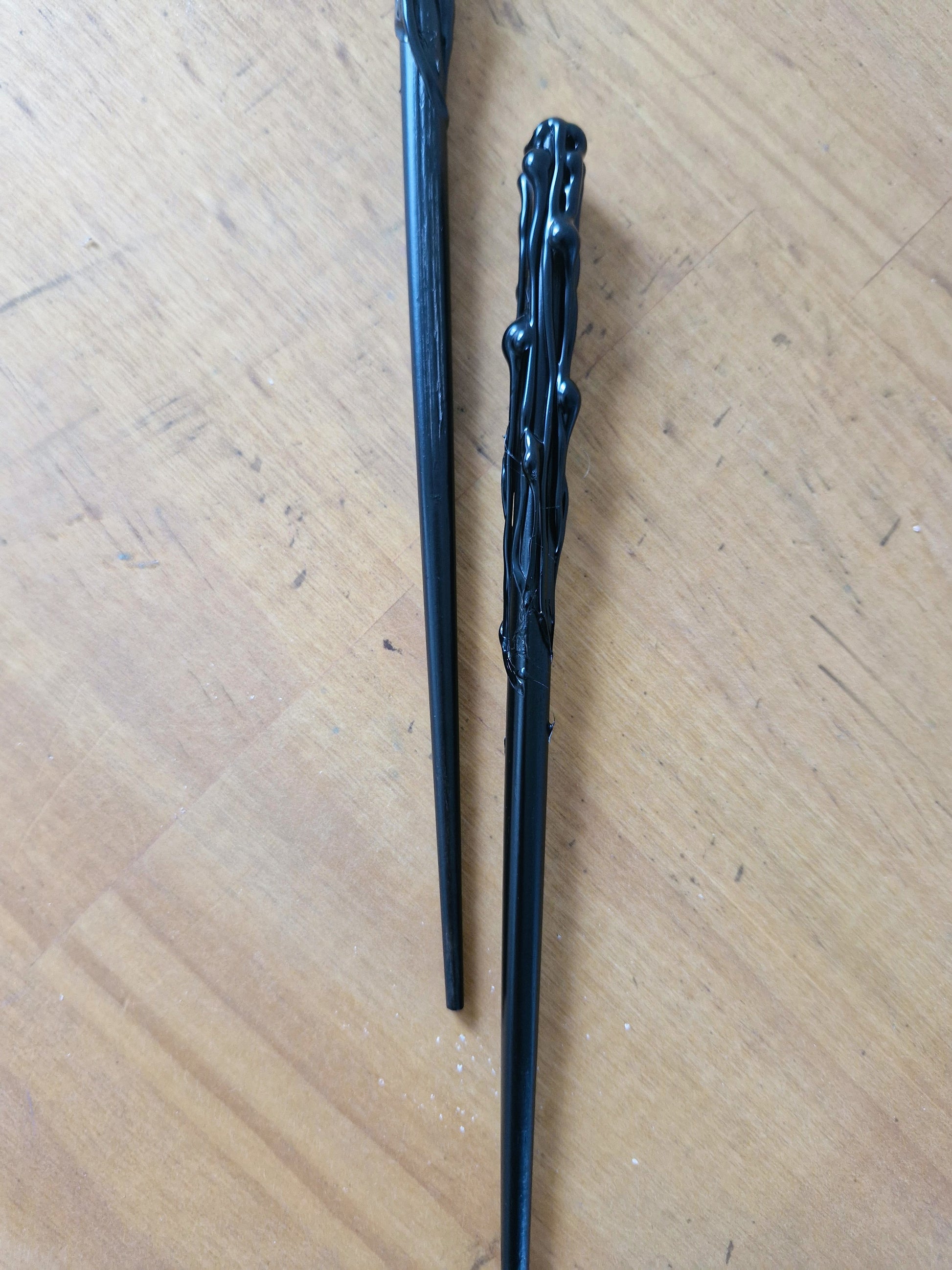black handmade magical wand