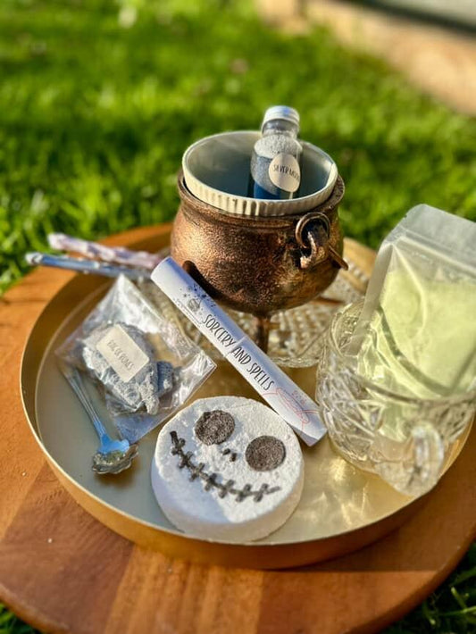 Inside the sorcery and spells potion in kit with cauldron
