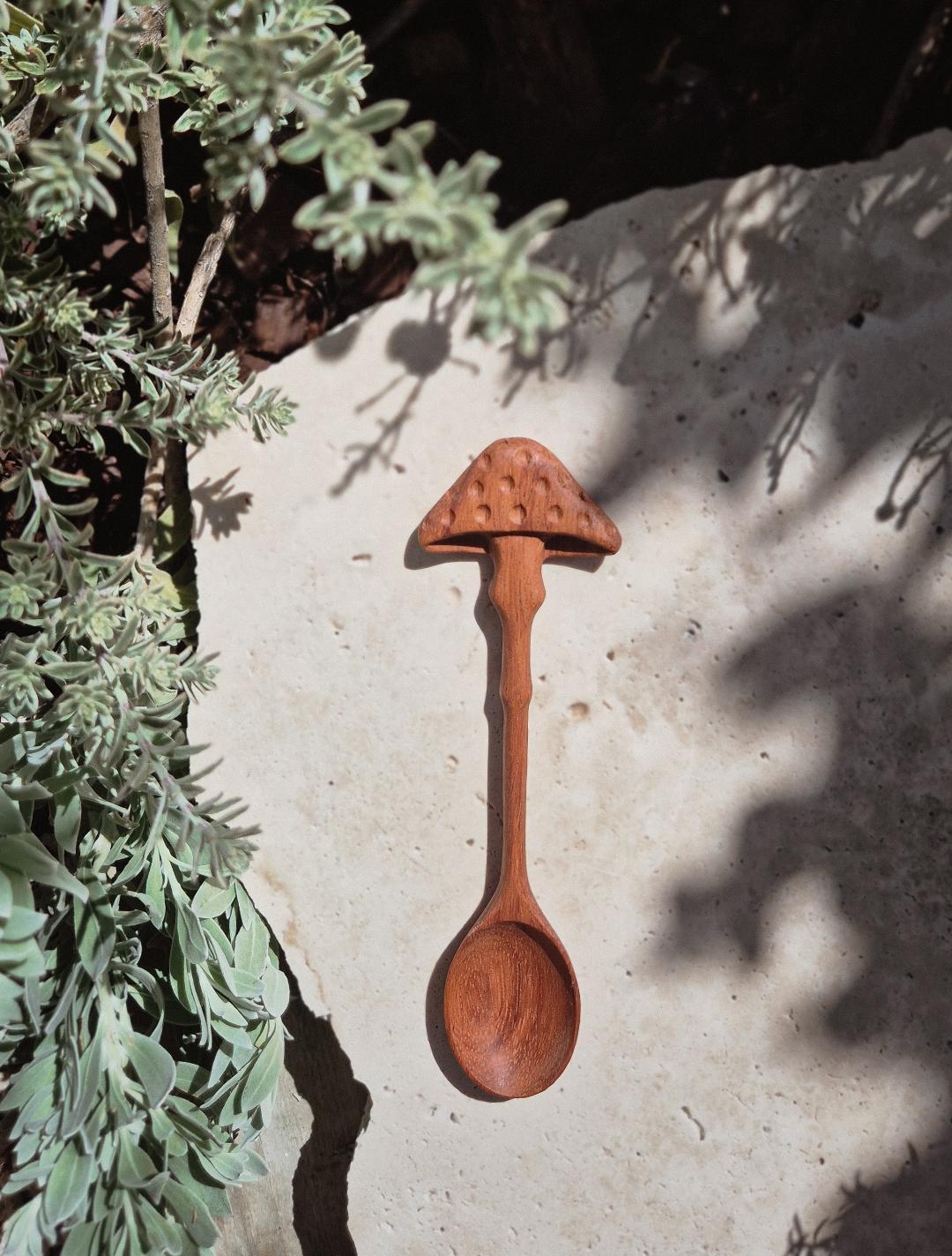 Meadow Mushroon wooden spoon