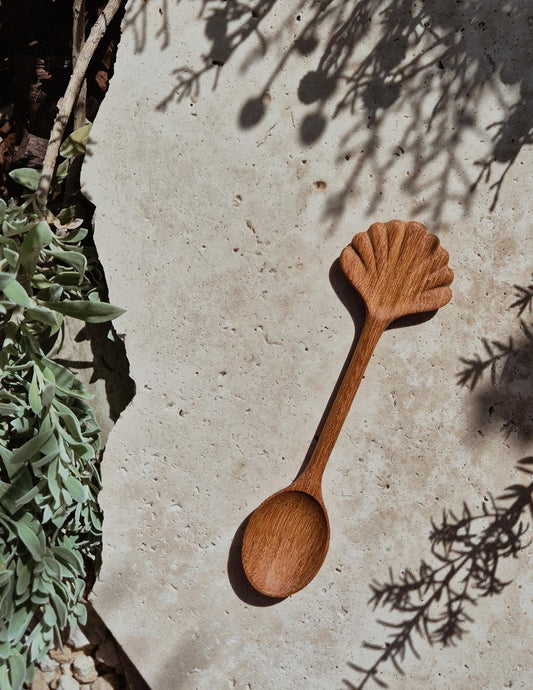 Shell wooden spoon